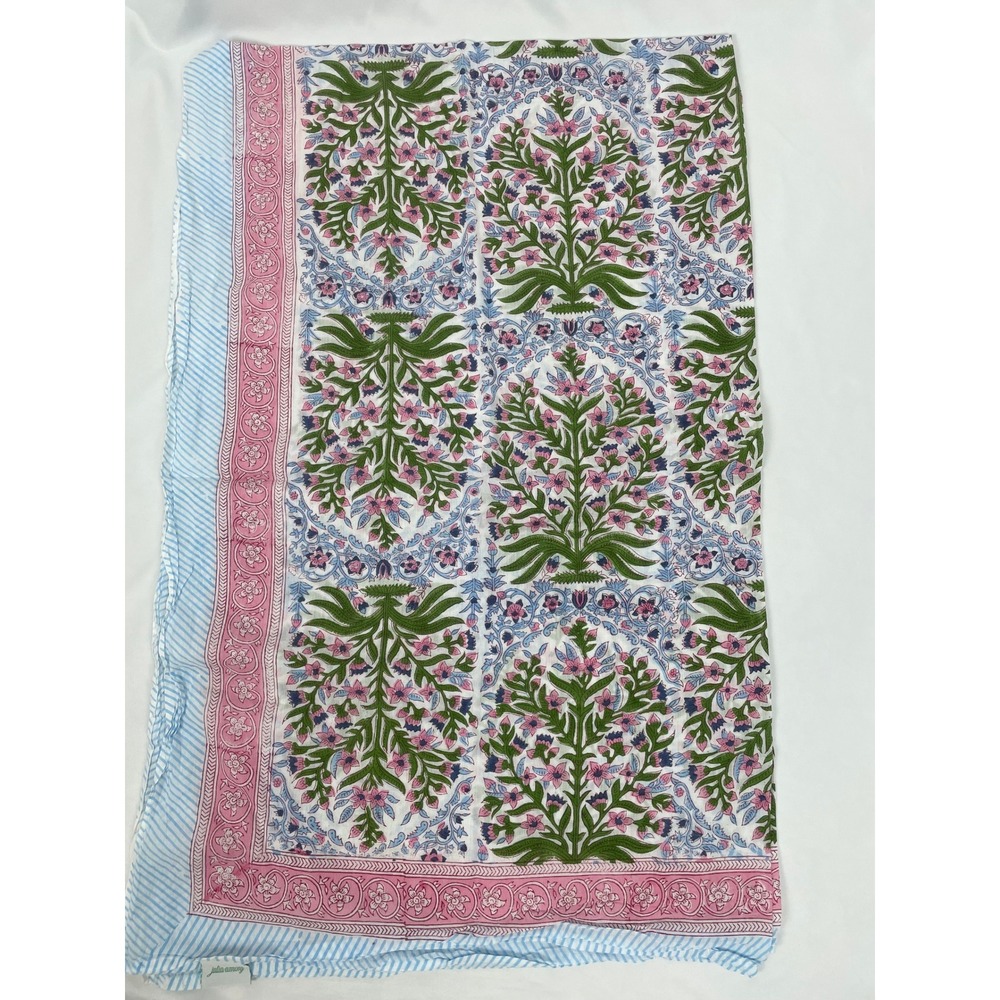 Julia Amory Mughal Jardin Rectangular Tablecloth Fabric 42.5" x 66" - Picture 4 of 5